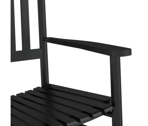 Sillas mecedoras 2 uds mesa plegable madera maciza álamo negro