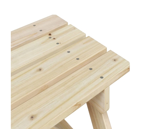 Mesa de picnic para 4 niños agujero para sombrilla madera abeto