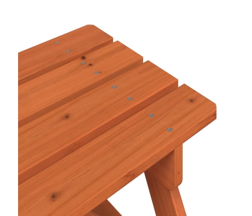 Mesa de picnic para 4 niños agujero para sombrilla madera abeto