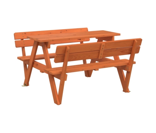 Mesa de picnic para 4 niños agujero para sombrilla madera abeto