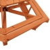 Mesa de picnic hexagonal 6 niños agujero sombrilla madera abeto