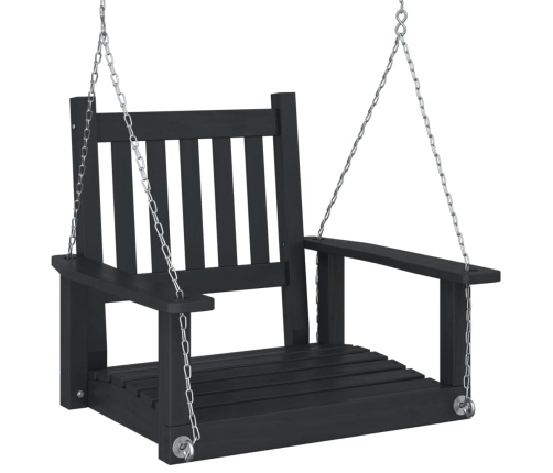 Silla columpio jardín con cadenas de metal madera abeto negro