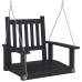 Silla columpio jardín con cadenas de metal madera abeto negro