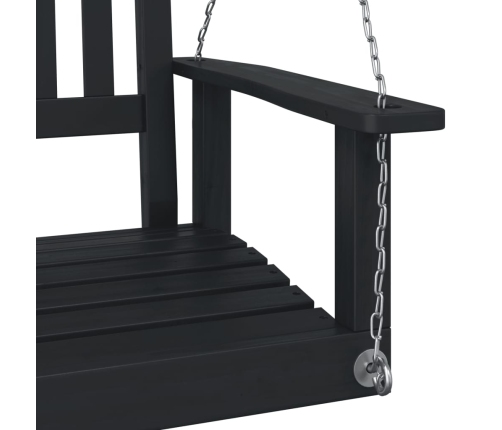 Silla columpio jardín con cadenas de metal madera abeto negro