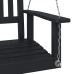 Silla columpio jardín con cadenas de metal madera abeto negro