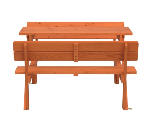 Mesa de picnic para 4 niños agujero para sombrilla madera abeto