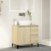 Armario de baño madera contrachapada roble Sonoma 65x33x60 cm