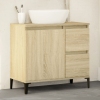 Armario de baño madera contrachapada roble Sonoma 65x33x60 cm