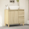 Armario de baño madera contrachapada roble Sonoma 65x33x60 cm