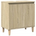 Armario de lavabo madera contrachapada roble Sonoma 58x33x60 cm