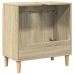 Armario de lavabo madera contrachapada roble Sonoma 58x33x60 cm