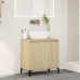 Armario de lavabo madera contrachapada roble Sonoma 58x33x60 cm