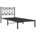 vidaXL Estructura de cama con cabecero metal negro 80x200 cm