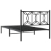 Estructura cama sin colchón con cabecero metal negro 107x203 cm