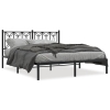 vidaXL Estructura de cama con cabecero metal negro 160x200 cm