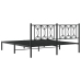 Estructura cama sin colchón con cabecero metal negro 183x213 cm