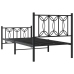 Estructura cama sin colchón con estribo metal negro 75x190 cm