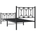 Estructura cama sin colchón con estribo metal negro 90x190 cm