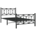 Estructura cama sin colchón con estribo metal negro 107x203 cm