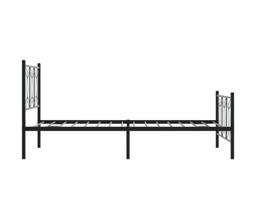 Estructura cama sin colchón con estribo metal negro 107x203 cm