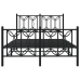 Estructura cama sin colchón con estribo metal negro 120x190 cm