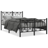 Estructura cama sin colchón con estribo metal negro 120x190 cm