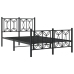 Estructura cama sin colchón con estribo metal negro 120x200 cm