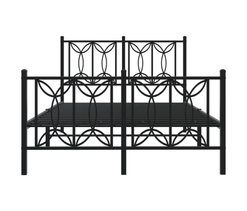 Estructura cama sin colchón con estribo metal negro 120x200 cm
