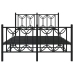 Estructura cama sin colchón con estribo metal negro 120x200 cm