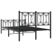 Estructura cama sin colchón con estribo metal negro 120x200 cm