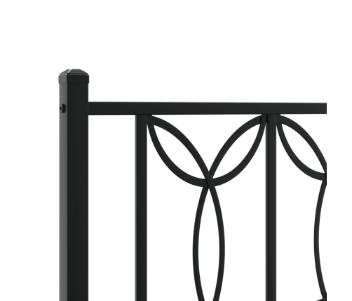 Estructura cama sin colchón con estribo metal negro 120x200 cm