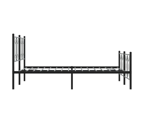 Estructura cama sin colchón con estribo metal negro 135x190 cm