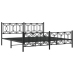 vidaXL Estructura de cama cabecero y estribo metal negro 193x203 cm