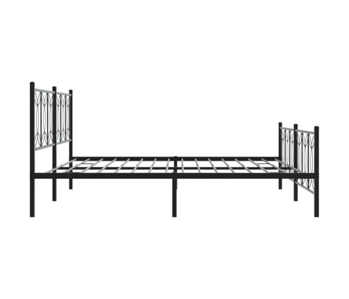 Estructura cama sin colchón con estribo metal negro 193x203 cm