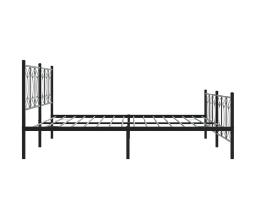 Estructura cama sin colchón con estribo metal negro 200x200 cm