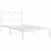 vidaXL Estructura de cama de metal con cabecero blanco 100x190 cm