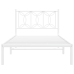 vidaXL Estructura de cama de metal con cabecero blanco 100x190 cm