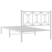 vidaXL Estructura de cama de metal con cabecero blanco 100x190 cm