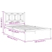 vidaXL Estructura de cama de metal con cabecero blanco 100x190 cm