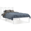 vidaXL Estructura de cama de metal con cabecero blanco 100x190 cm