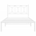 vidaXL Estructura de cama de metal con cabecero blanco 107x203 cm