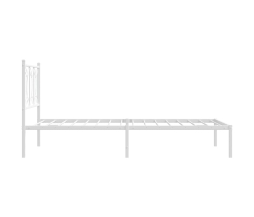 vidaXL Estructura de cama de metal con cabecero blanco 107x203 cm