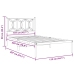 vidaXL Estructura de cama de metal con cabecero blanco 107x203 cm