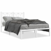 Estructura cama sin colchón con cabecero metal blanco 120x190cm