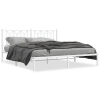 Estructura cama sin colchón con cabecero metal blanco 183x213cm