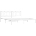 Estructura cama sin colchón con cabecero metal blanco 193x203cm