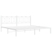 Estructura cama sin colchón con cabecero metal blanco 200x200cm