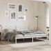 Estructura cama sin colchón con cabecero metal blanco 200x200cm