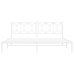 Estructura cama sin colchón con cabecero metal blanco 200x200cm
