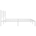 Estructura cama sin colchón con cabecero metal blanco 200x200cm